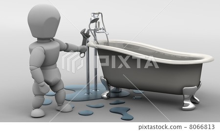 plumber fixing a leak 8066813