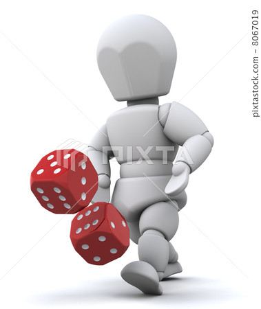 man with casino dice man with casino dice 8067019