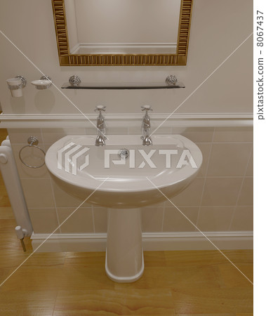 3d render of contemporary bathroom 8067437