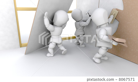 3D construction team 8067571