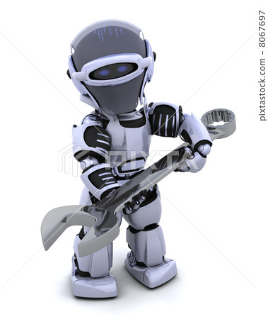 robot with spanner 8067697