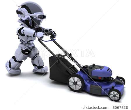 Man Mowing the Lawn Man Mowing the Lawn 8067828