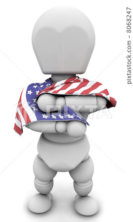 man with american flag man with american flag 8068247
