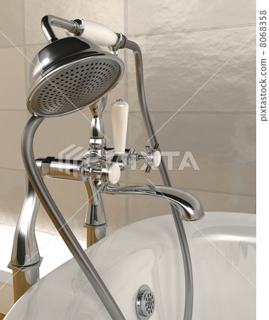 classic roll top bath and taps with shower attatchment in contem classic roll top bath and taps with shower attatchment in contem 8068358