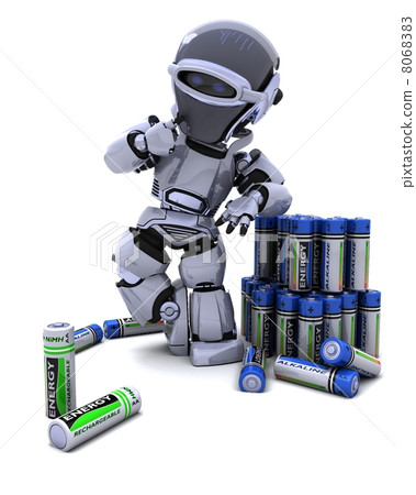 Robot with batteries 8068383