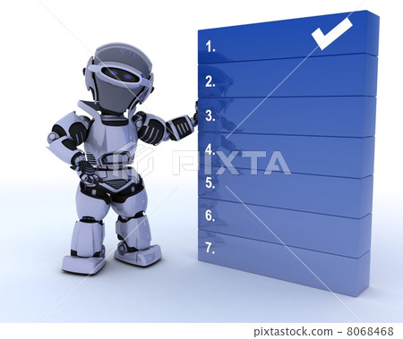 robot with a to do list robot with a to do list 8068468
