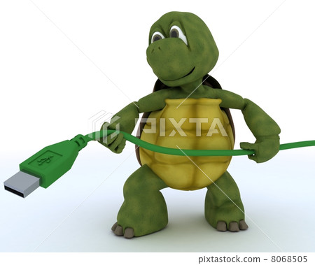 Tortoise with a usb cable Tortoise with a usb cable 8068505