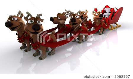 santas sleigh and reindeer santas sleigh and reindeer 8068567