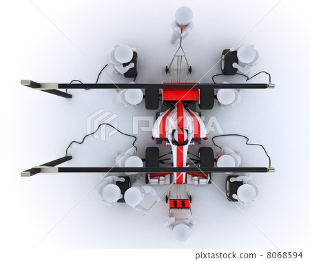 Race car pit stop 8068594