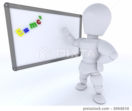 man with White class room drywipe marker board 8068638