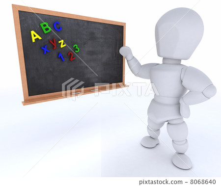 man with school chalk board back to school 8068640