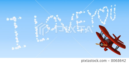 biplane sky writing i love you 8068642