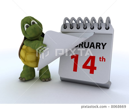 tortoise with a calendar 8068669