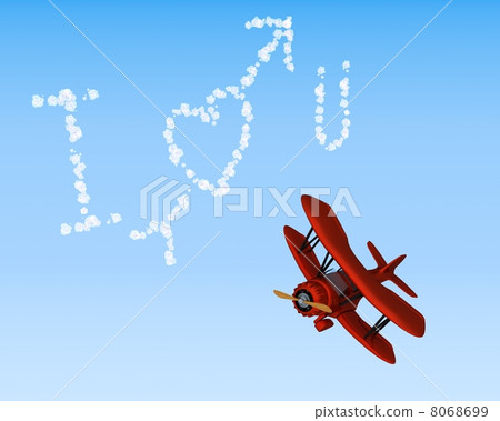 biplane sky writing i love you 8068699
