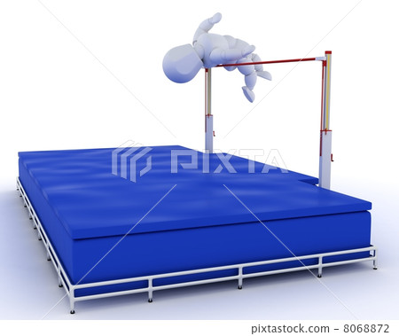 man competing in the high jump 8068872