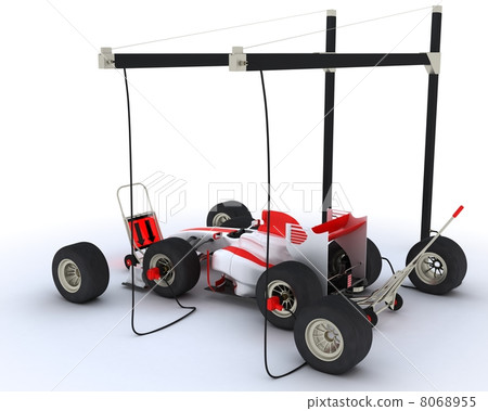 Race car pit stop 8068955