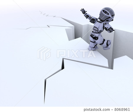 robot on a cliff edge 8068961