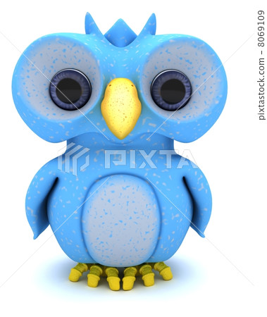 Cute Blue Bird Character 8069109