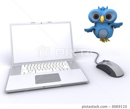 Cute Blue Bird Character 8069110