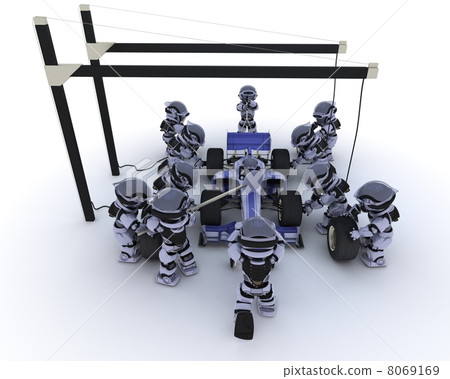 Race car pit stop 8069169