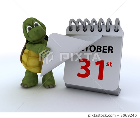 tortoise with a calendar 8069246
