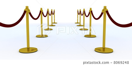 red carpet and velvet rope 8069248