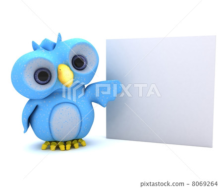 Cute Blue Bird Character 8069264