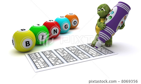 Tortoise playing bingo 8069356