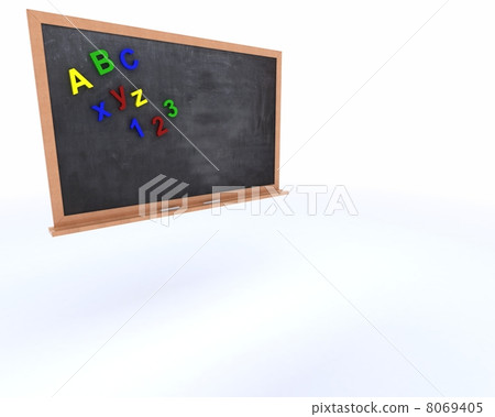 Chalkboard with magnetic letters Chalkboard with magnetic letters 8069405