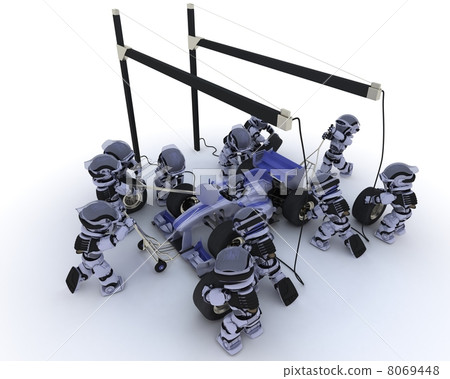 Race car pit stop Race car pit stop 8069448