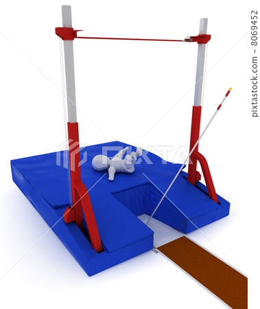 man competing in the pole vault man competing in the pole vault 8069452