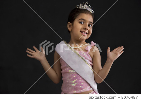 Portrait of a little beauty queen 8070487