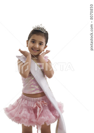 Portrait of a little beauty queen 8070850