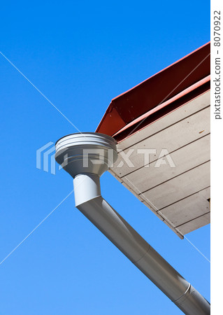 Rain gutters on old home Rain gutters on old home 8070922