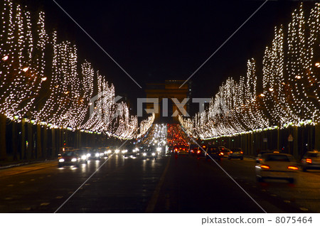 Christmas illuminations in Paris (Avenue Champs Elysées) Christmas illuminations in Paris (Avenue Champs Elysées) 8075464