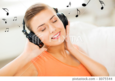 woman with headphones woman with headphones 8075544