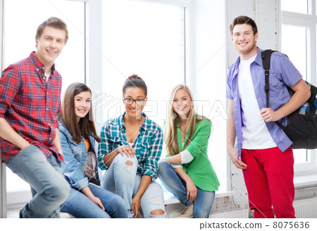 group of students at school 8075636