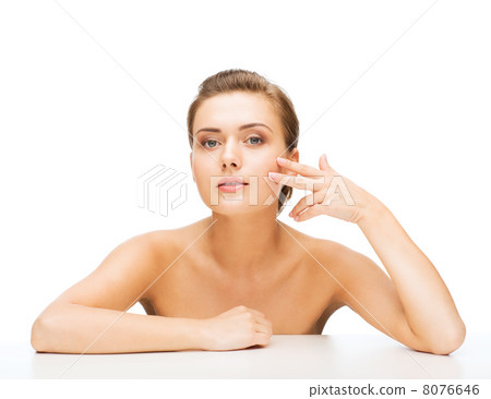 face of woman with clean perfect skin 8076646