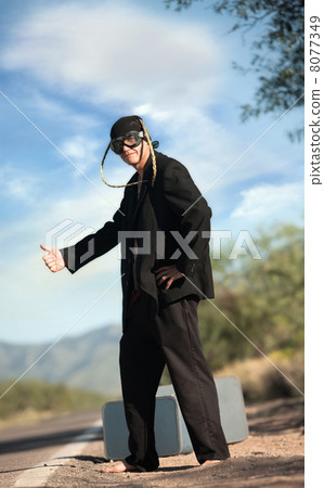 Strange indigenous man by the side of the road Strange indigenous man by the side of the road 8077349
