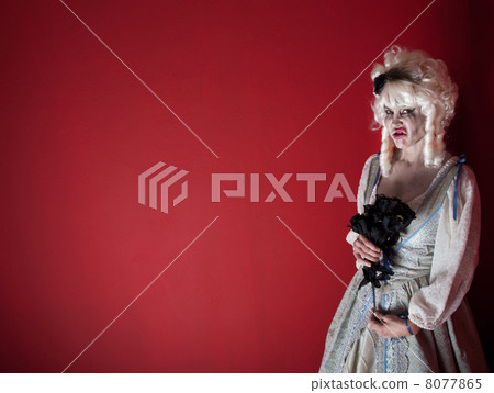 Woman dressed as Marie Antoinette Woman dressed as Marie Antoinette 8077865