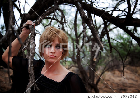 Mysterious woman in the woods 8078048