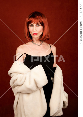 Socialite with Brassy Red Hair 8078322