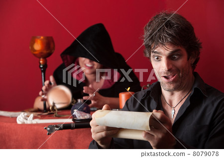 Silly Happy Man with Scroll Silly Happy Man with Scroll 8079078