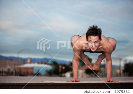 Young Man Doing Yoga 8079281
