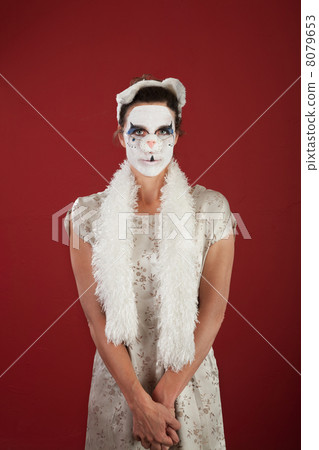 Woman in Cat Facepaint Woman in Cat Facepaint 8079653