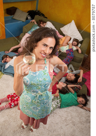 Relieved Mother Drinking Alcohol Relieved Mother Drinking Alcohol 8079787