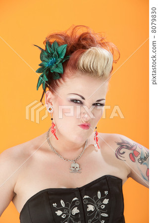 Woman Shrivels Her Nose Woman Shrivels Her Nose 8079830