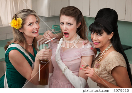Shocked Woman With Her Friends Shocked Woman With Her Friends 8079910