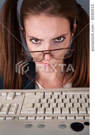 Serious Female Nerd Serious Female Nerd 8080019
