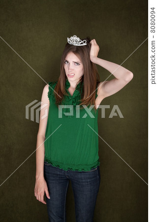 Unhappy Woman with Crown Unhappy Woman with Crown 8080094